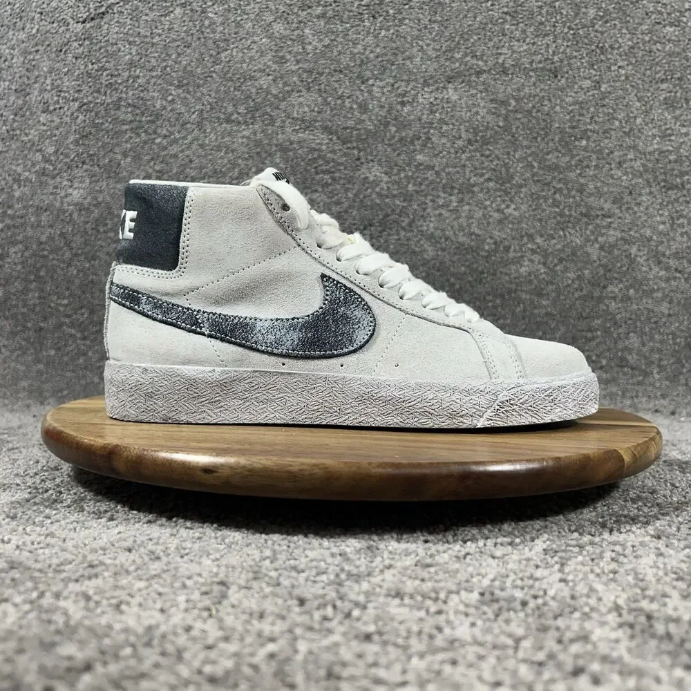 Nike SB Zoom Blazer Mid Premium Faded Pack Men’s Sz 6 Grey Fog Black Shoes Used